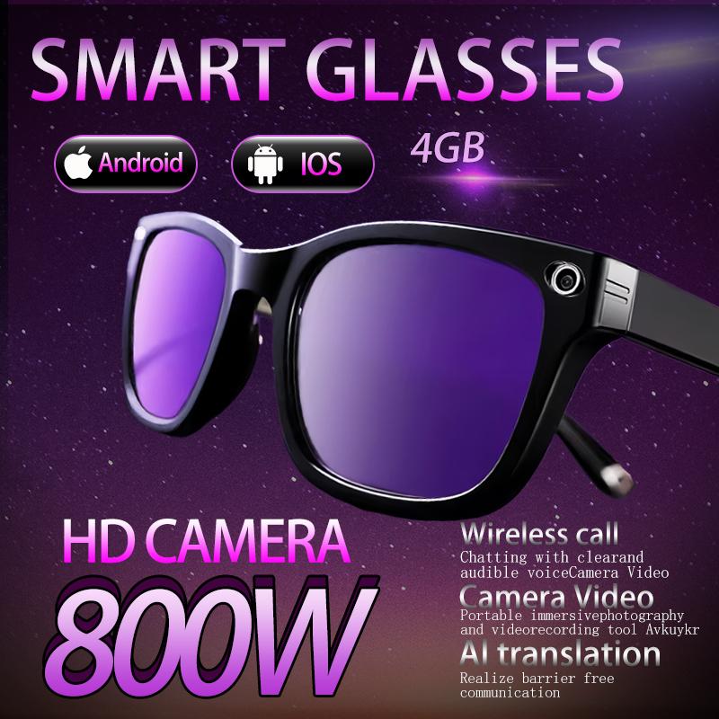 5 Surprising Benefits of Using Smart Black Glasses with Camera, AI, 800W, Voice Control, WiFi and Bluetooth, HD1080P Recording, Smart Glasses, Compatible with Android and iOS