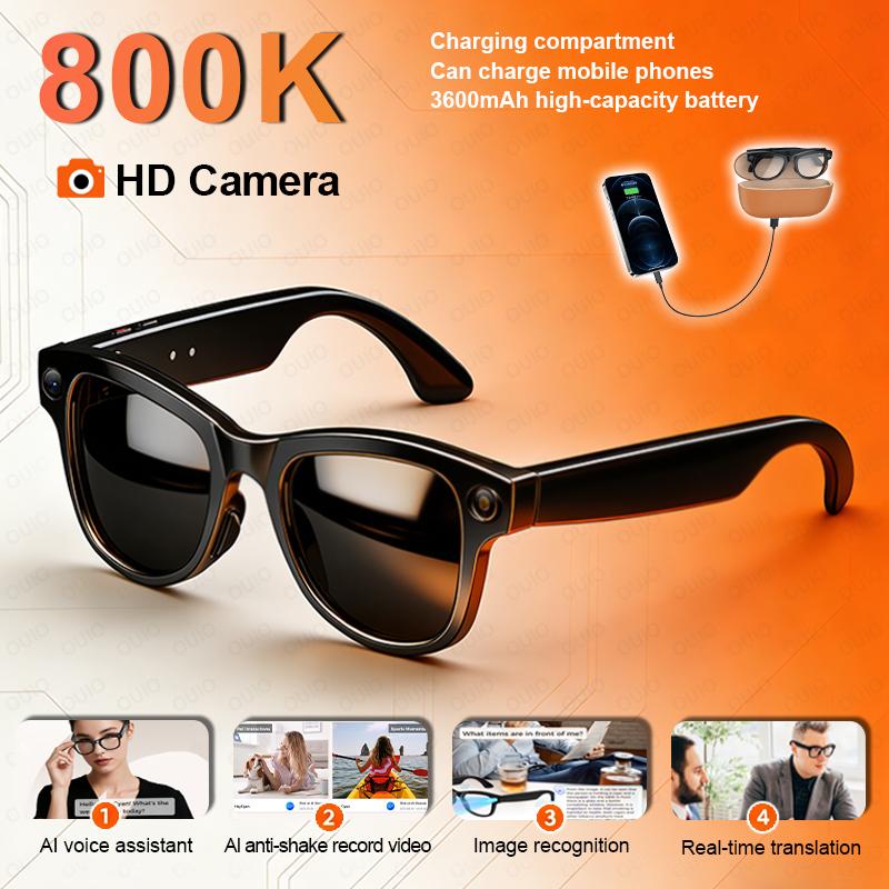 Expert Review: Is New 800W Camera AI Glasses Photo Video Recording 3600mAh Charging Case Waterproof AI Translation Glasses Call Smart Sunglasses Worth the Investment?