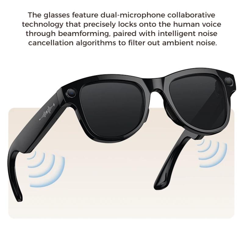 Newest Smart Glasses with Exclusive Charging Case M02 Ultra 4K HD Camera AI Translation Recognition Bluetooth Call Music Glasses