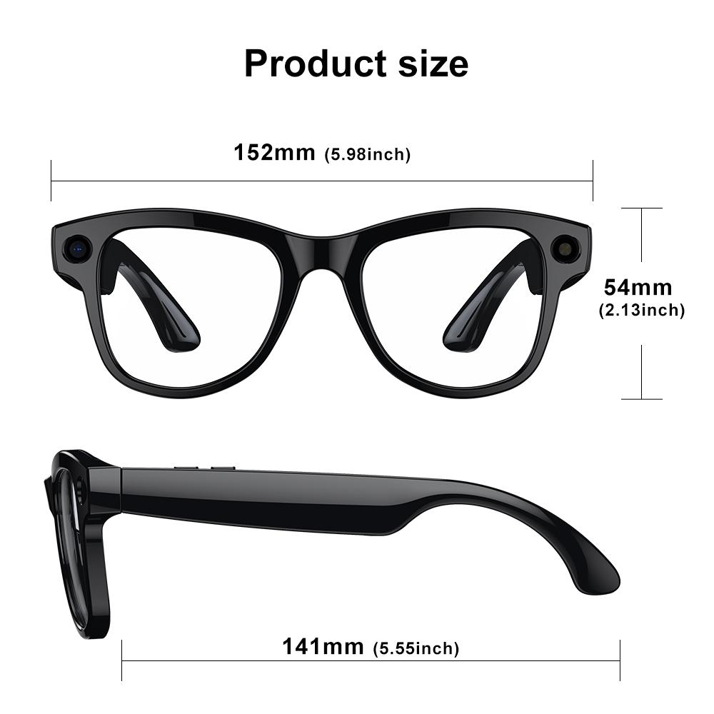 Newest Smart Glasses with Exclusive Charging Case M02 Ultra 4K HD Camera AI Translation Recognition Bluetooth Call Music Glasses