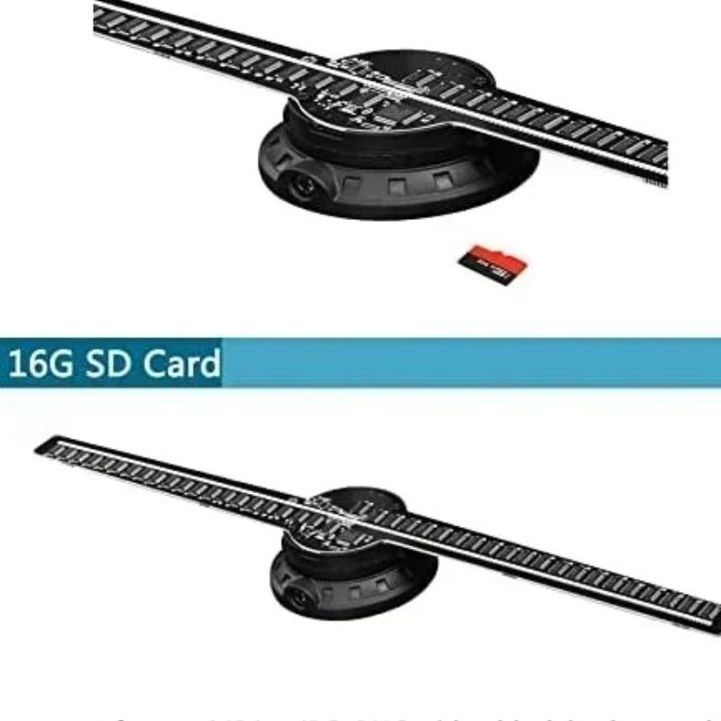 Hologram Fan, 3D, 42 cm, 3D Holographic Projector, Advertising Light, HD Holographic Projector, Suitable for Shops, Bars, Parties, Christmas