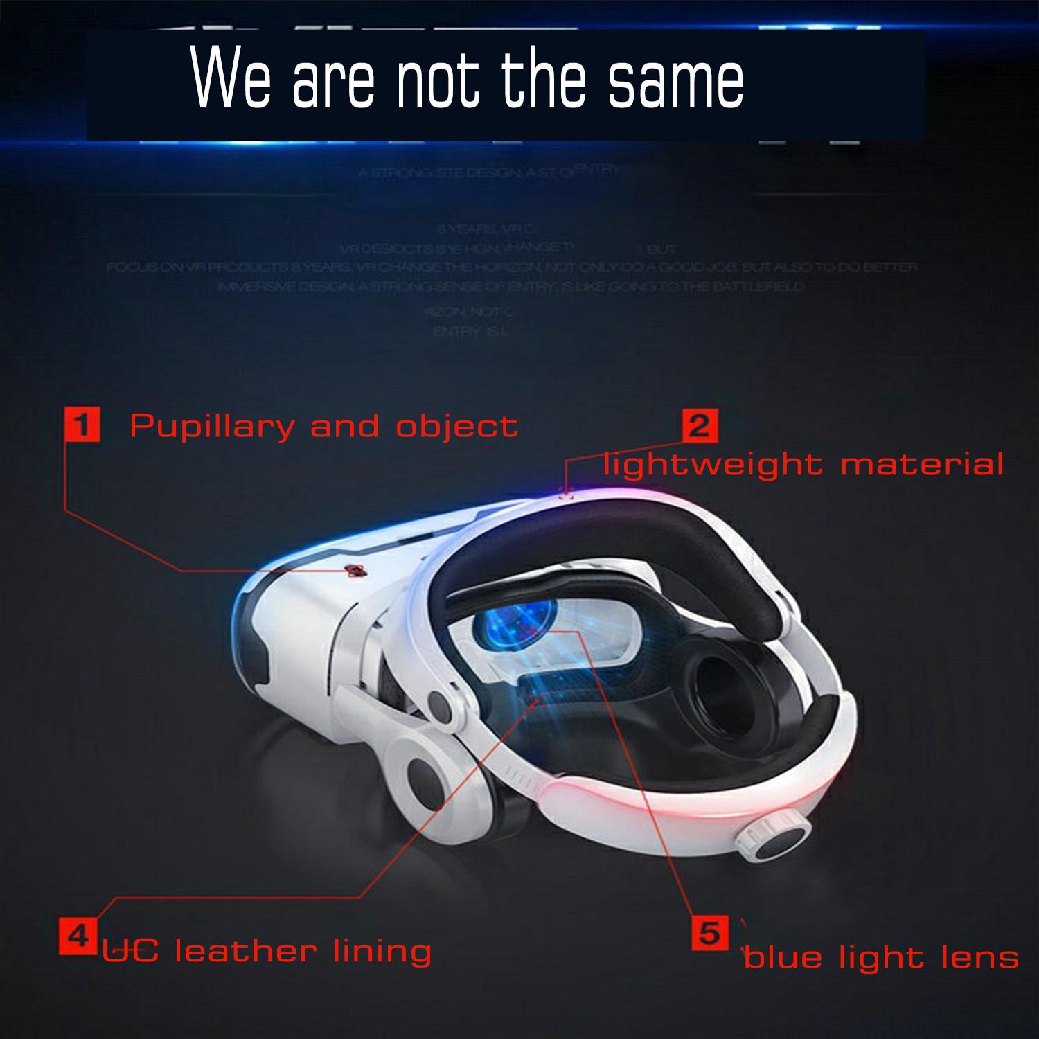 Shinecon Virtual Reality VR Glasses 3D Headset Viar Device Smart Helmet Lenses Goggle For Mobile Phone Cell Smartphone Headphone - Image 3