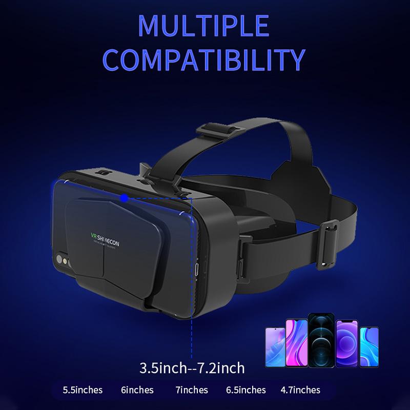 G10 IMAX 3D Movies Giant Screen Virtual Reality Glasses Google Box VR Helmet for 4.7-7 inch Phone Support Game Controller