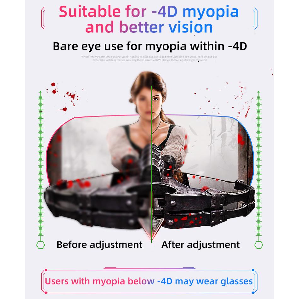 VR Glasses 3D Virtual Reality Headset Helmet For Phone Lenses Goggles Devices Viar Smart Smartphones Cell Game Viewer Mobile Set