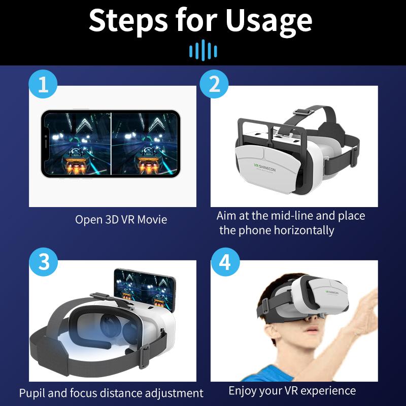 Virtual Reality VR Glasses Headset Viar Devices 3D Helmet Lenses Smart Goggles For Phone Smartphones Cell Viewer Mobile Game Set